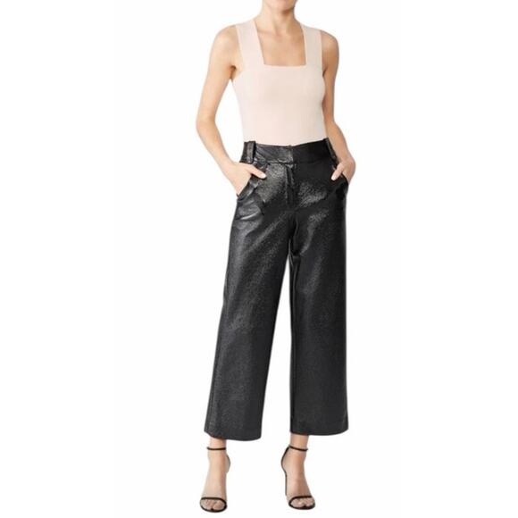 A.L.C. Women's Small White Luxe Stretch Sleeveless Racerback Straps Crop Tee - Picture 2 of 9